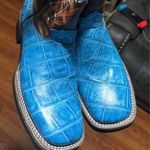 Leather Alligator Boots